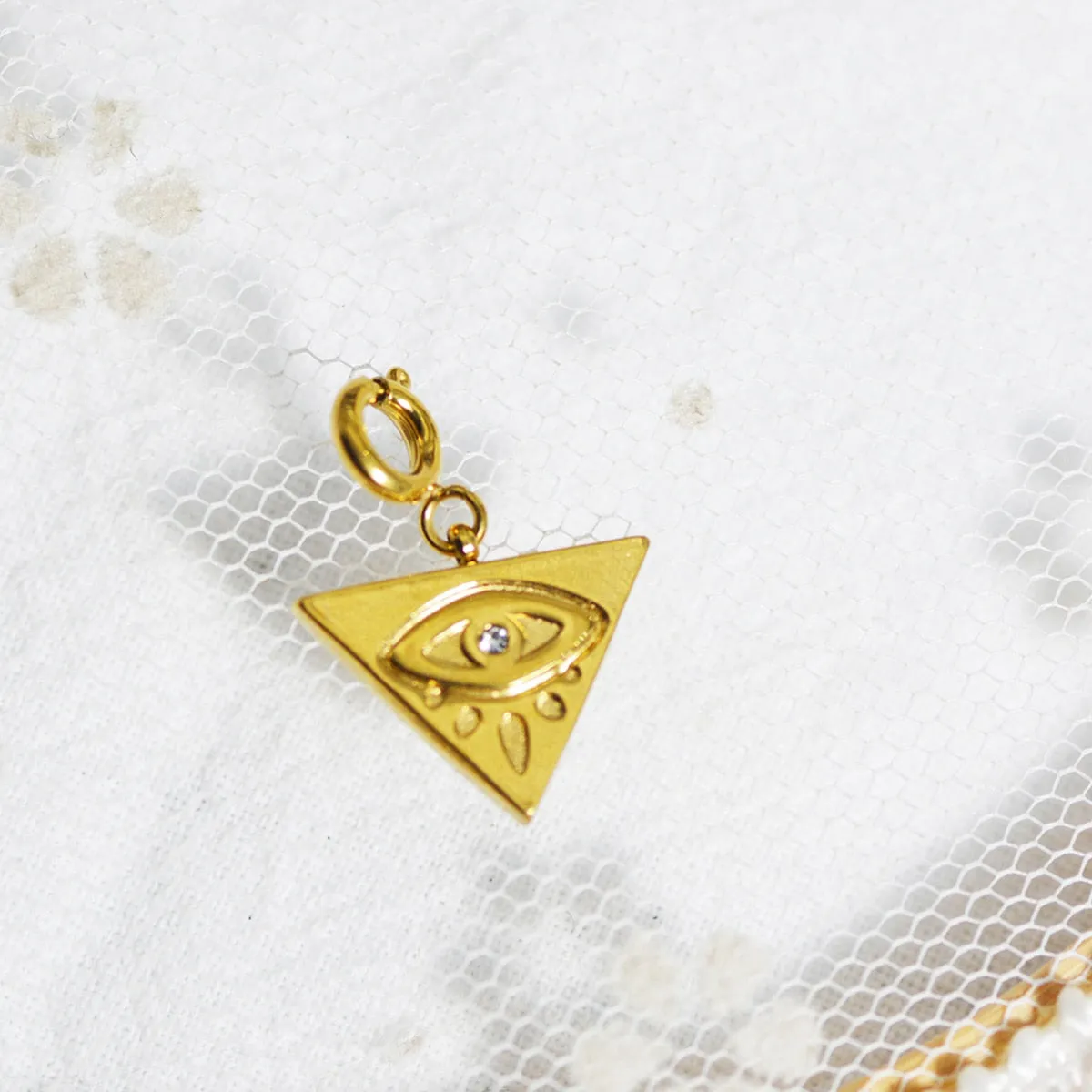 Star & Eye Natural Stone Charm Necklaces