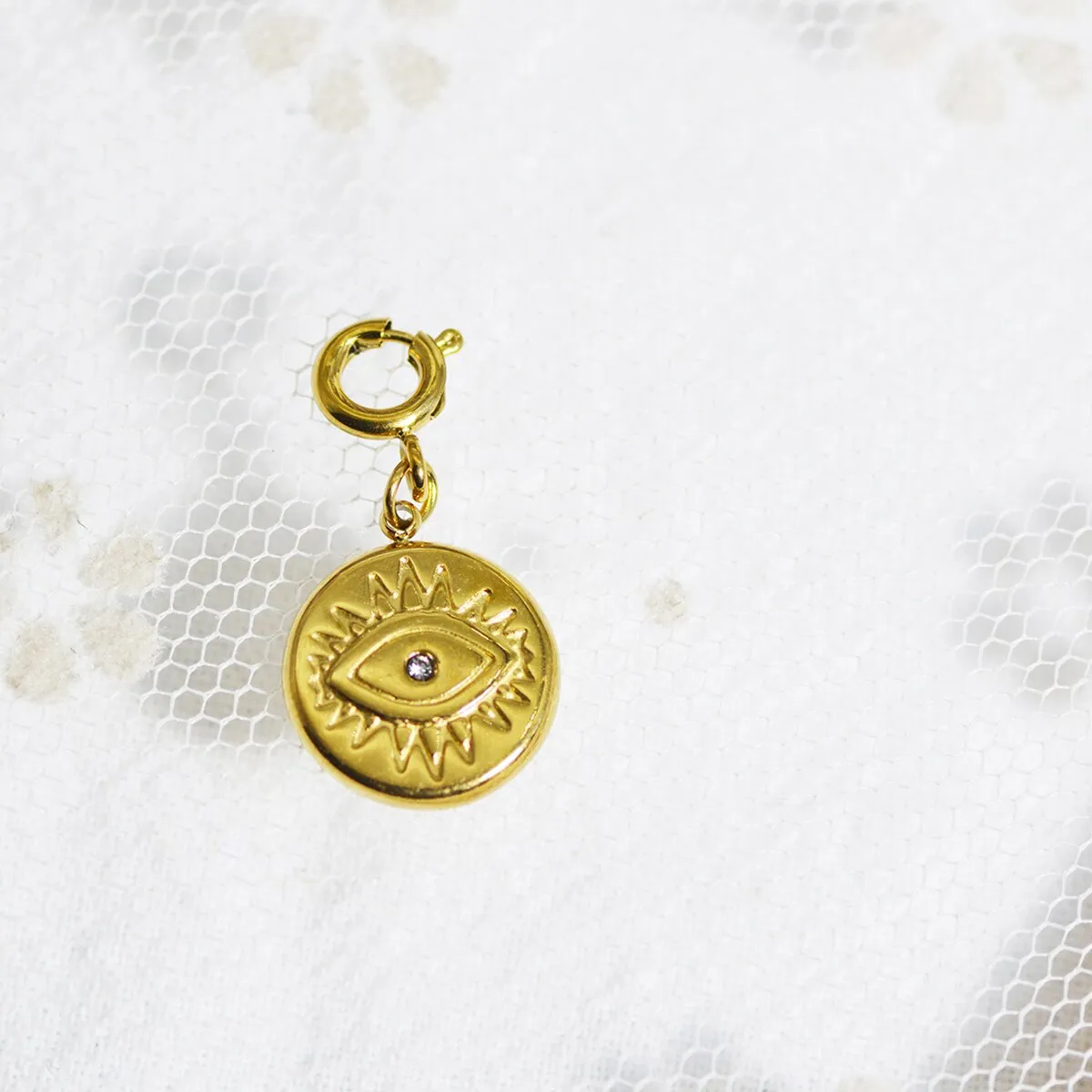 Star & Eye Natural Stone Charm Necklaces