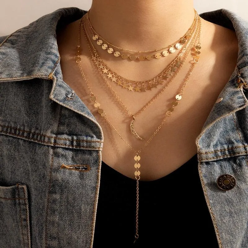 Star Moon Necklace
