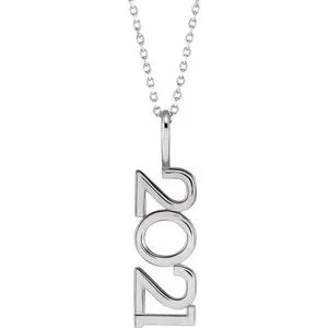 Sterling Silver 2021 Year 16-18" Necklace