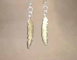 Sterling Silver Feather Earrings - Also available in your choice of metals
