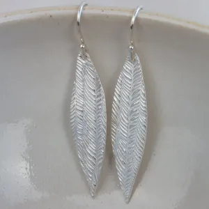 Sterling Silver Textured Palm Earrings