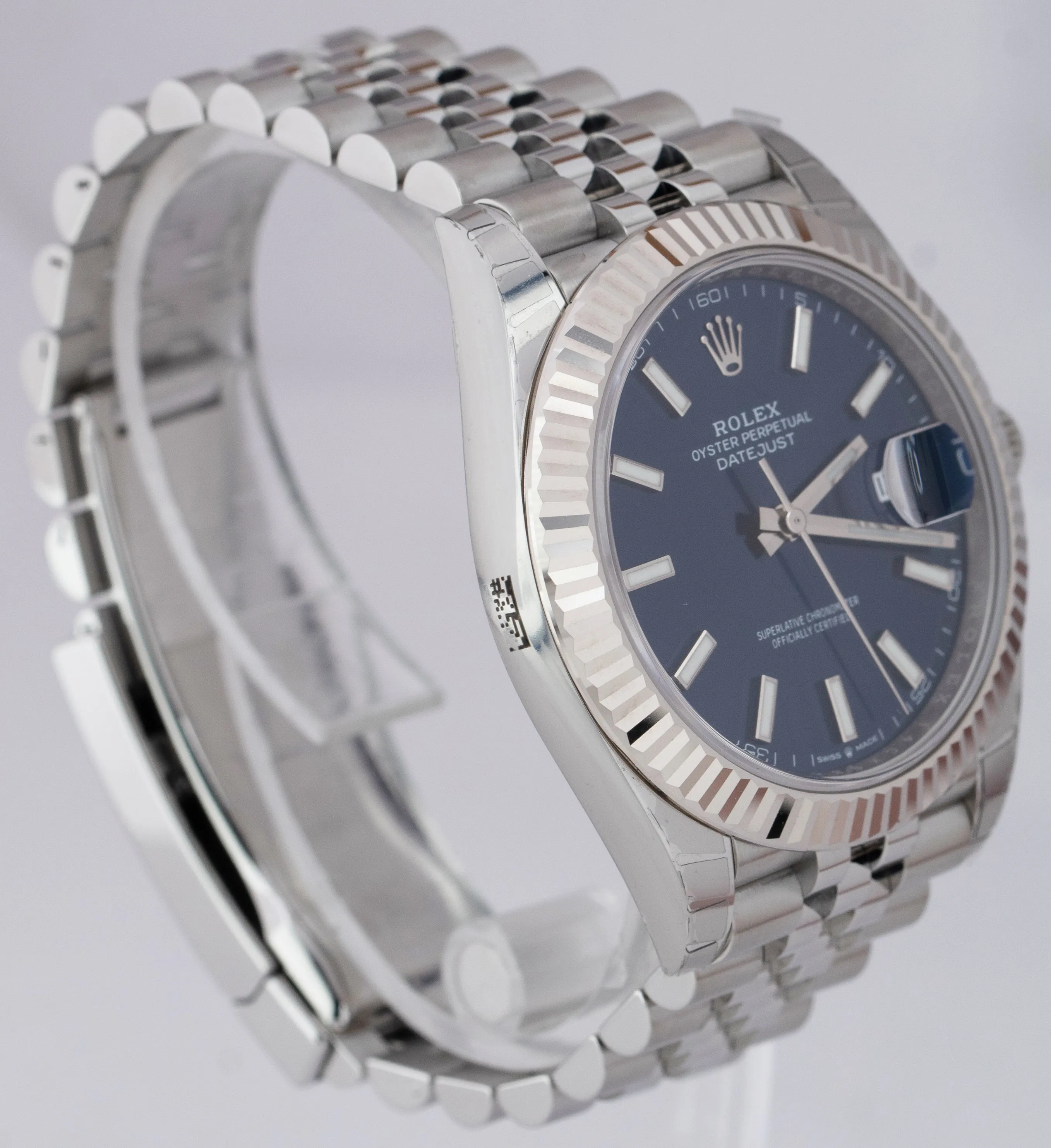 STICKERED 2021 Rolex DateJust 41 Blue Stainless Steel Jubilee 41mm Watch 126334