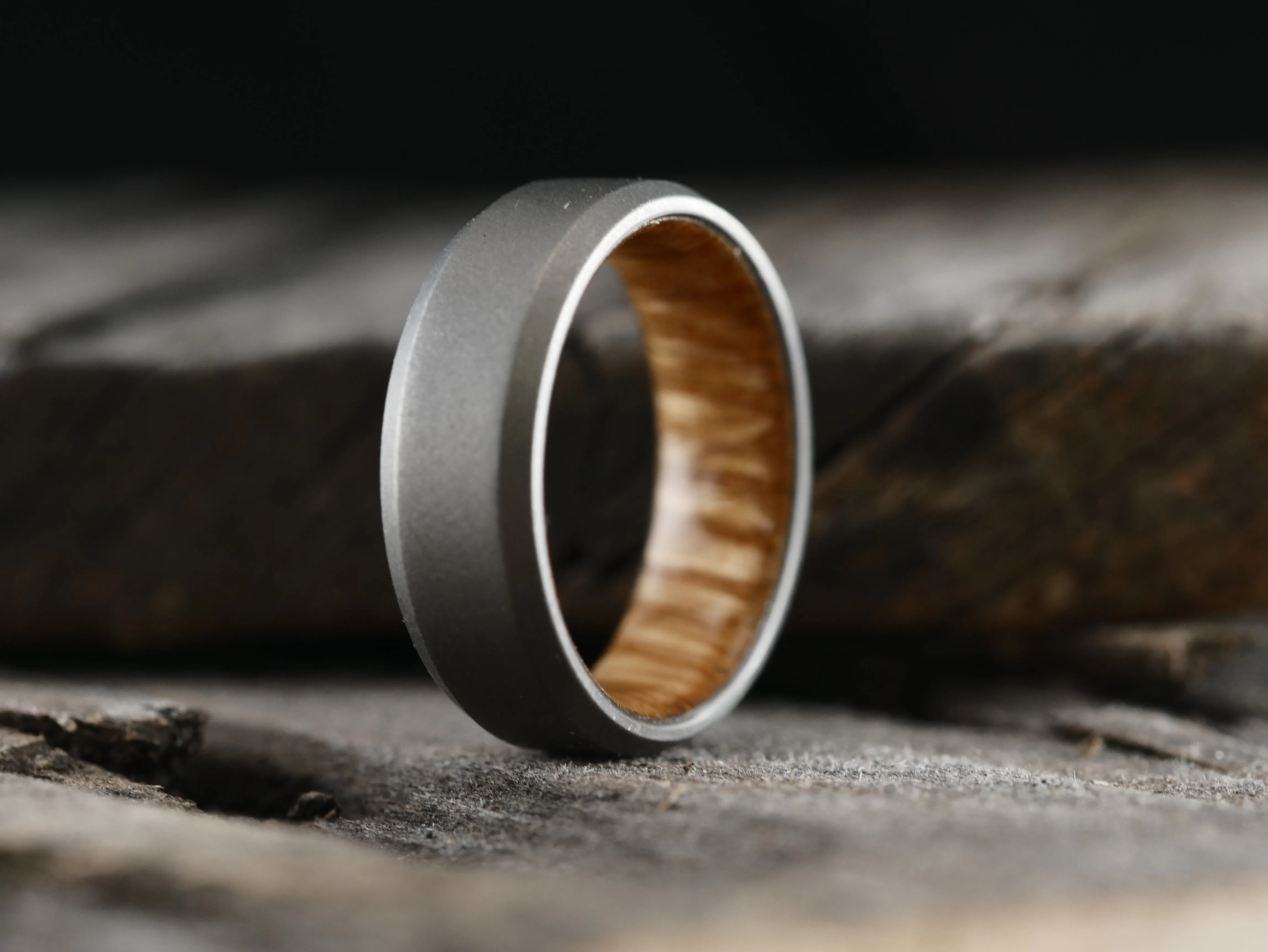 Stonewashed Duality (whiskey barrel wood w/bevel)