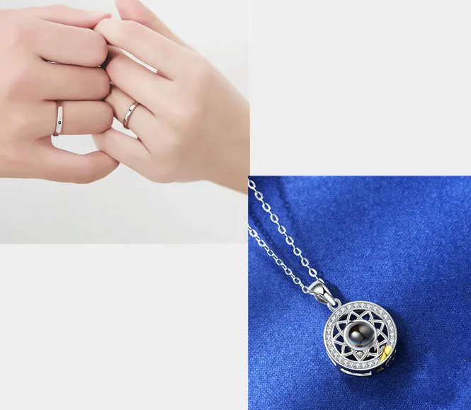 Sun Moon Shape Couple Personalized Necklaces Gifts