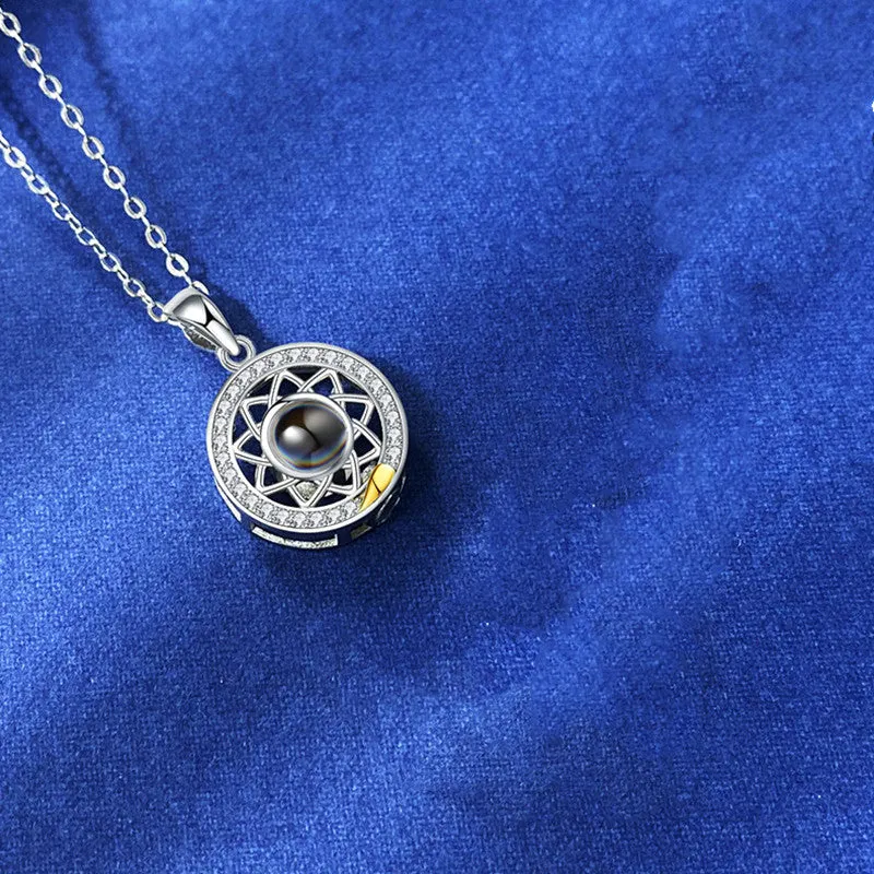 Sun Moon Shape Couple Personalized Necklaces Gifts