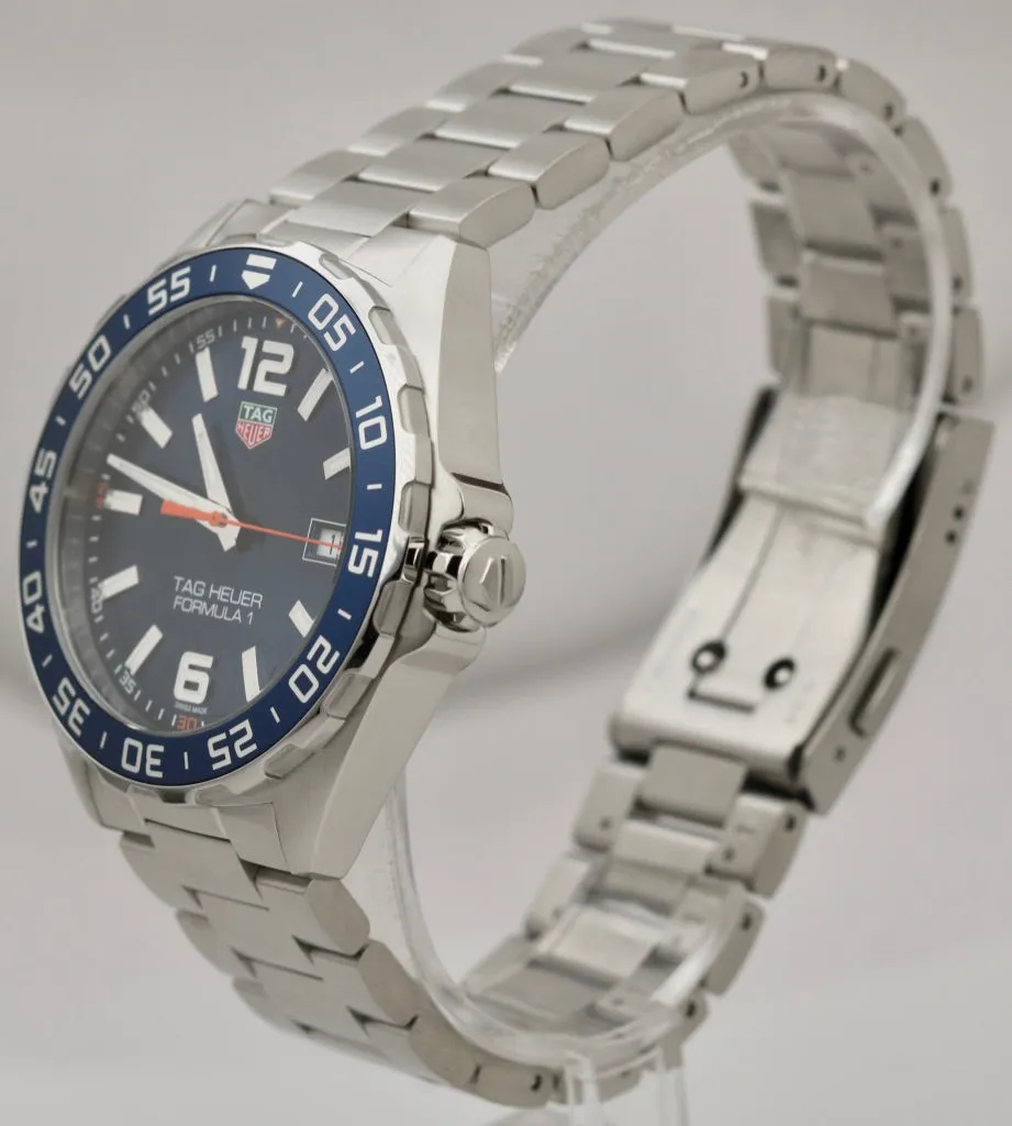 Tag Heuer Formula 1 Stainless Steel Blue Sunray Brushed 43mm WAZ1010 Watch