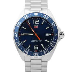 Tag Heuer Formula 1 Stainless Steel Blue Sunray Brushed 43mm WAZ1010 Watch