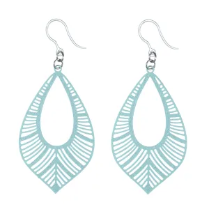 Textured Bird Feather Dangles Hypoallergenic Earrings for Sensitive Ears Made with Plastic Posts