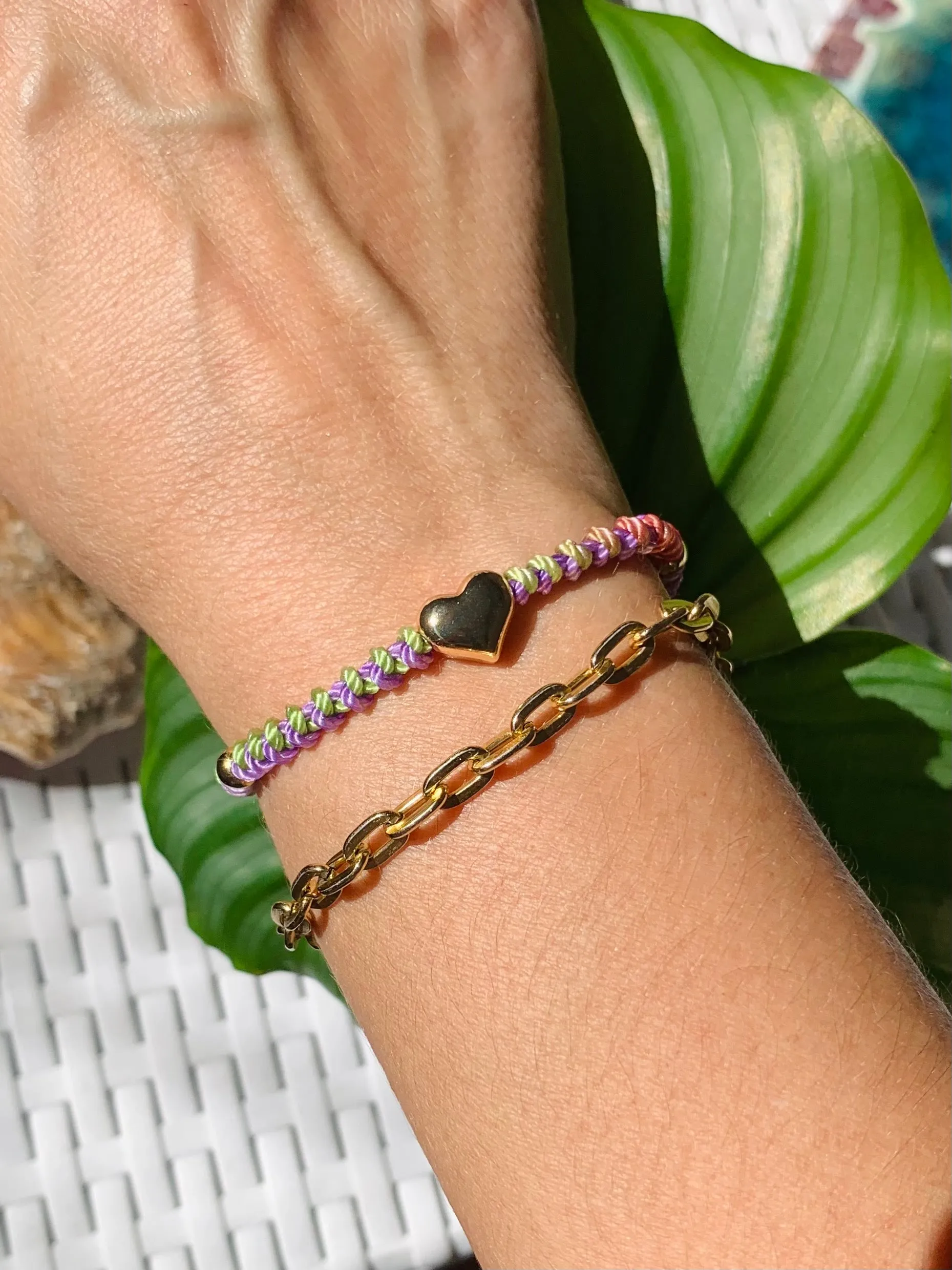 The Heart Stainless Steel Adjustable Knotted Bracelet
