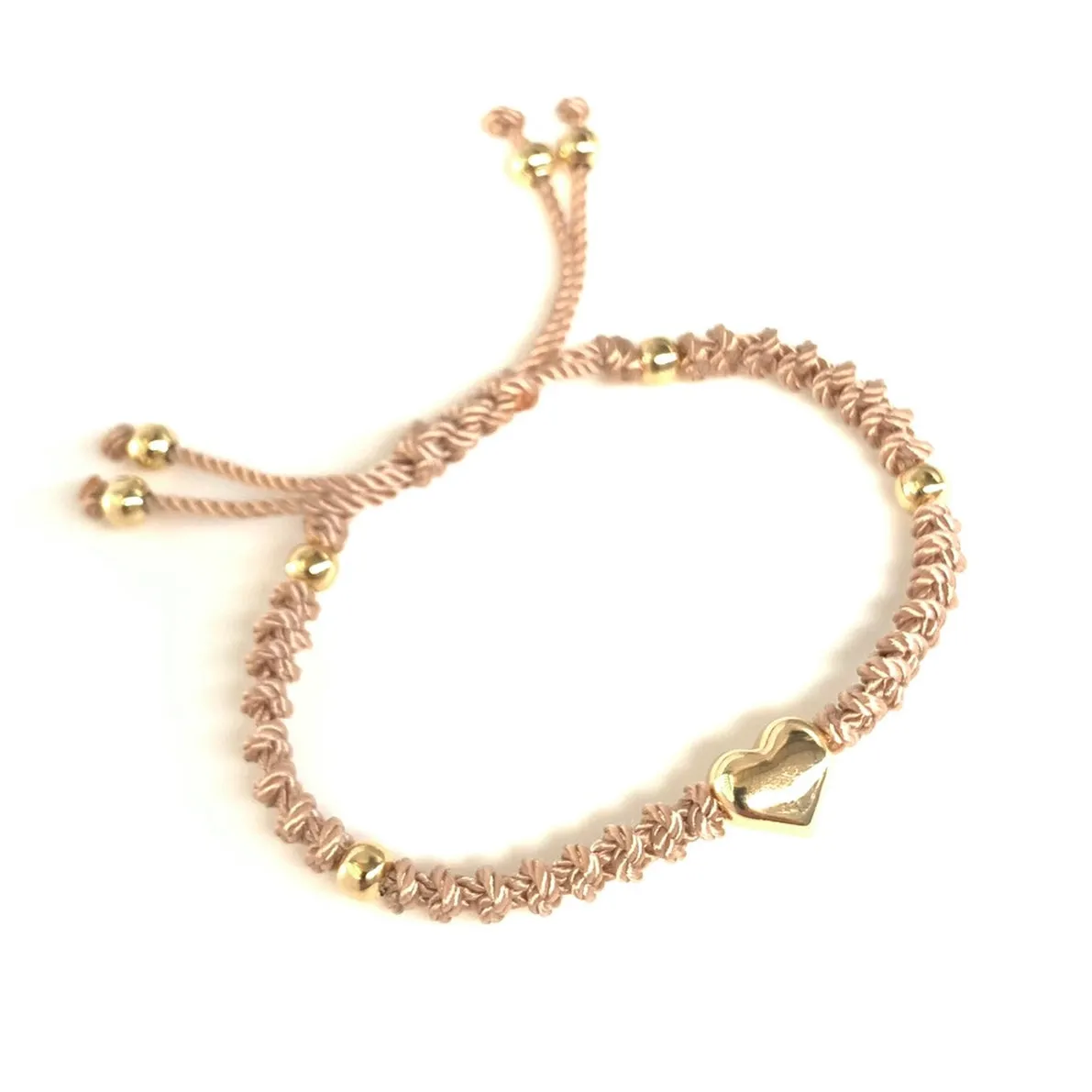 The Heart Stainless Steel Adjustable Knotted Bracelet