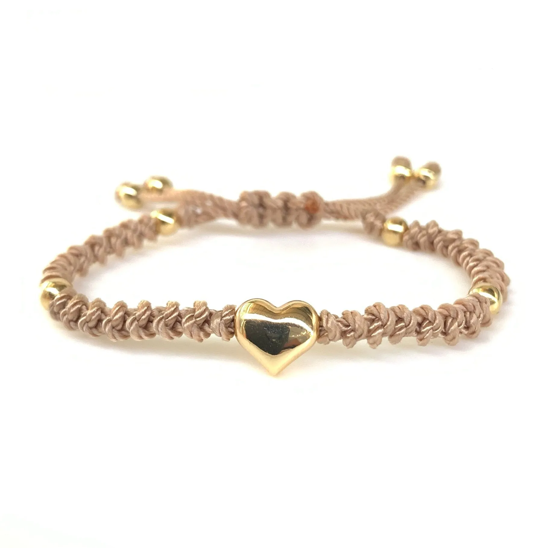 The Heart Stainless Steel Adjustable Knotted Bracelet