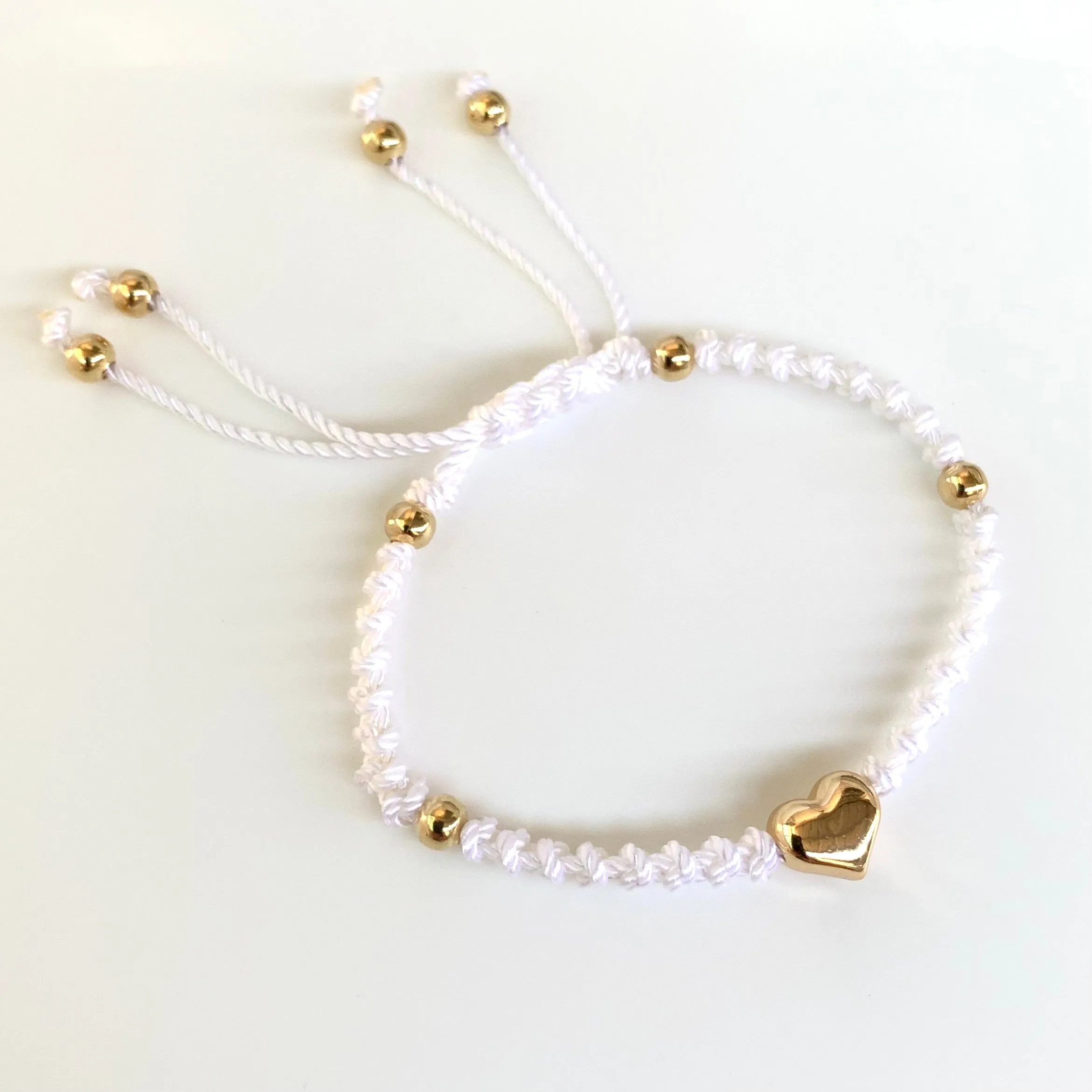 The Heart Stainless Steel Adjustable Knotted Bracelet