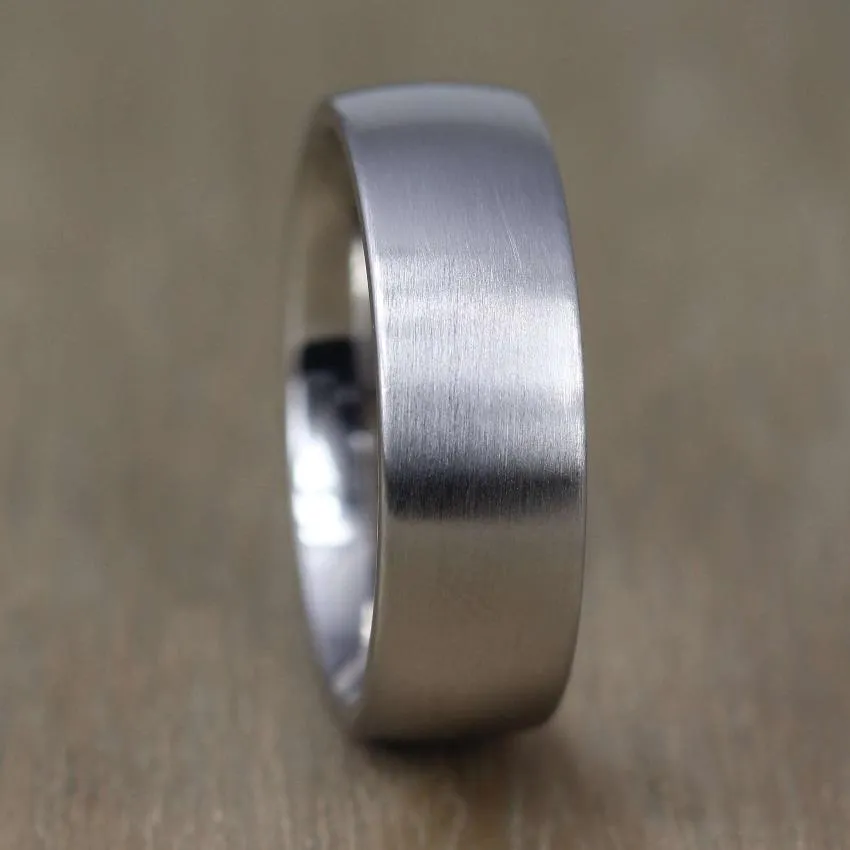 The Legacy - Brushed Titanium, Ultra comfort fit, Wedding Ring (7 to 9mm)