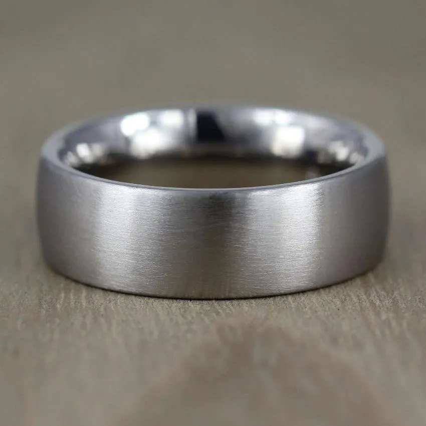 The Legacy - Brushed Titanium, Ultra comfort fit, Wedding Ring (7 to 9mm)