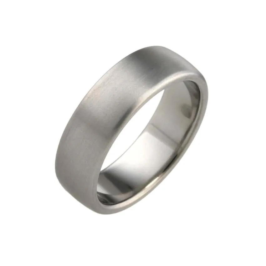 The Legacy - Brushed Titanium, Ultra comfort fit, Wedding Ring (7 to 9mm)