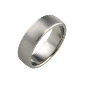 The Legacy - Brushed Titanium, Ultra comfort fit, Wedding Ring (7 to 9mm)