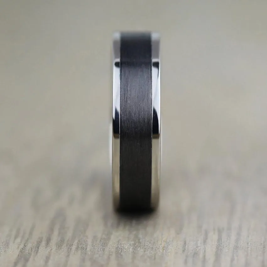 The Valkyrie - Titanium & Carbon Fibre Wedding Ring 6mm or 7mm