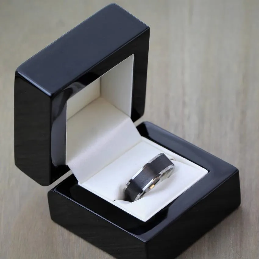 The Valkyrie - Titanium & Carbon Fibre Wedding Ring 6mm or 7mm