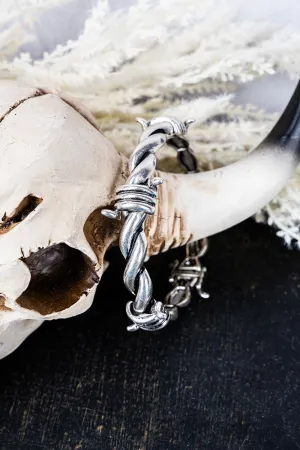 Thornhill Barbed Wire Silvertone Bracelet