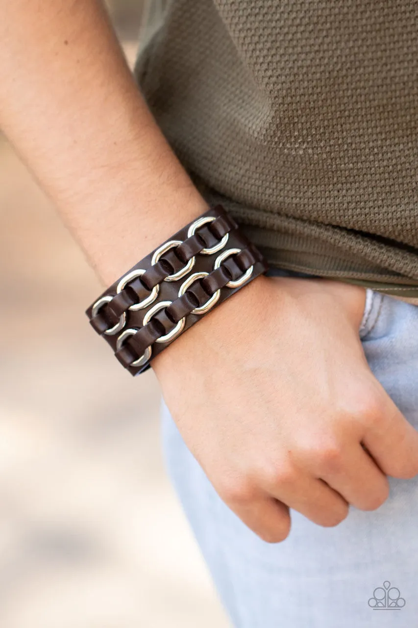 Throttle It Out Brown Paparazzi Bracelet