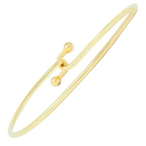Tiffany & Co. 2000's 18 Karat Yellow Gold Interlocking Hook Bangle Bracelet
