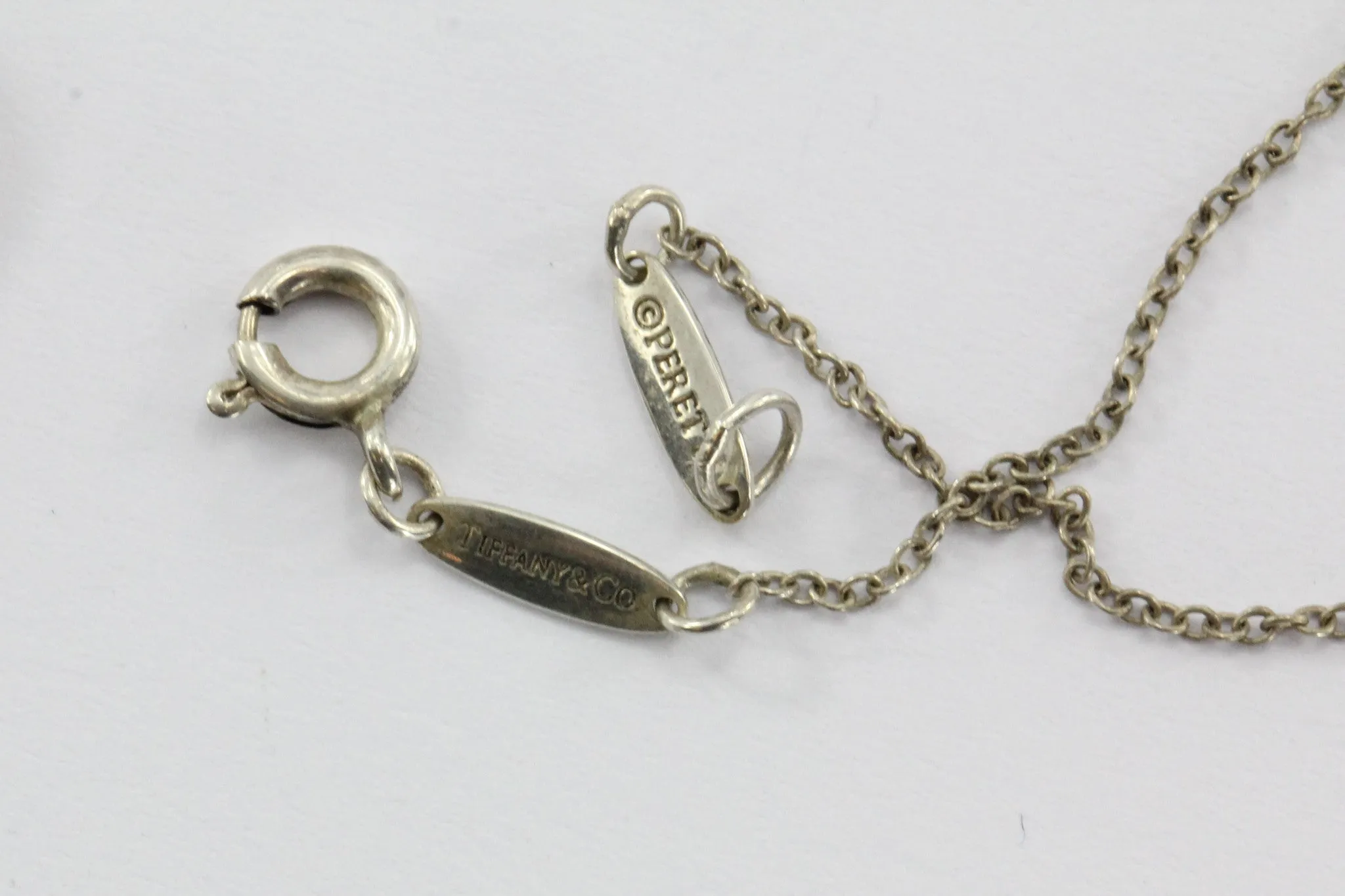 Tiffany & Co Sterling Silver Elsa Peretti Small Eternal Circle Pendant & Chain