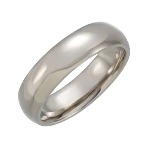 Titanium 6mm Domed Polished Band Size 10