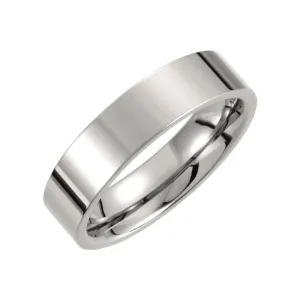 Titanium 6mm Flat Polished Band Size 9