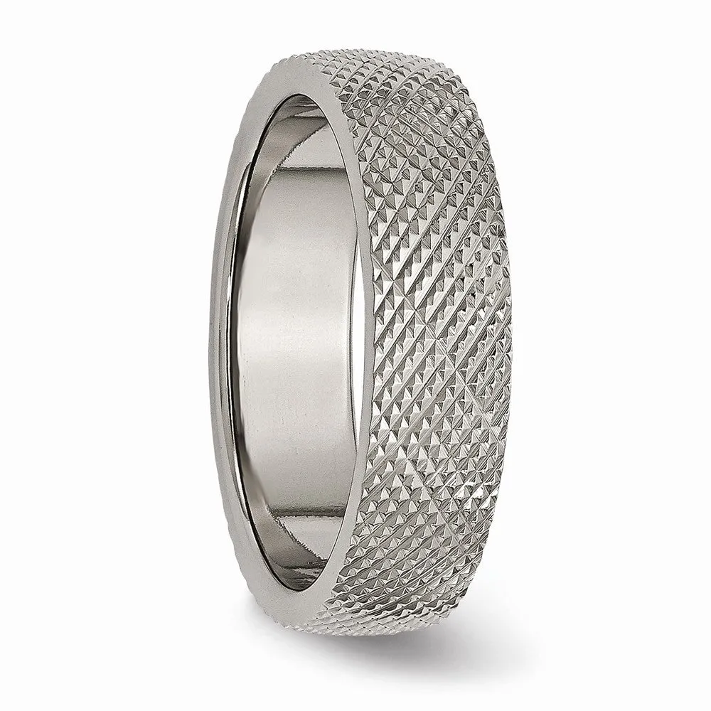 Titanium 6mm Textured Band