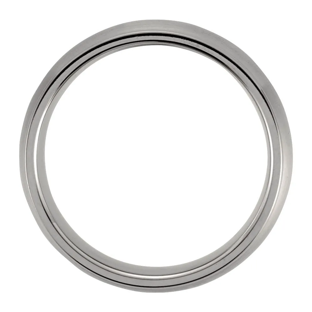 Titanium 7mm Grooved & Satin Finish Band Size 12.5