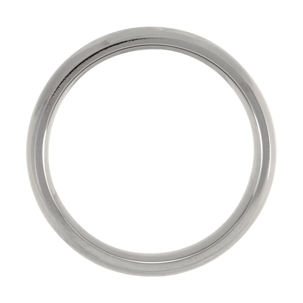 Titanium 8mm Domed Polished Band Size 9.5