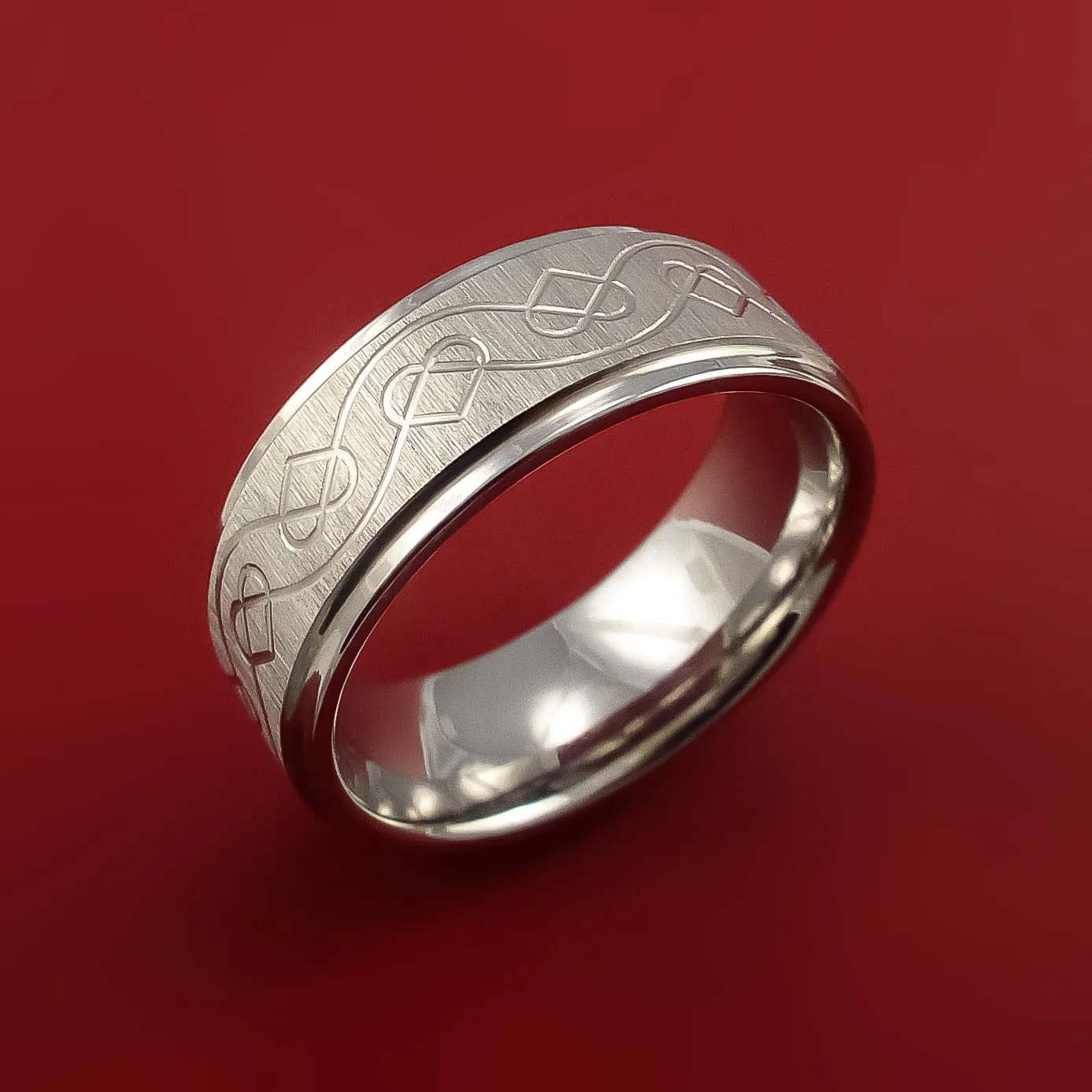 Titanium Celtic Heart Band