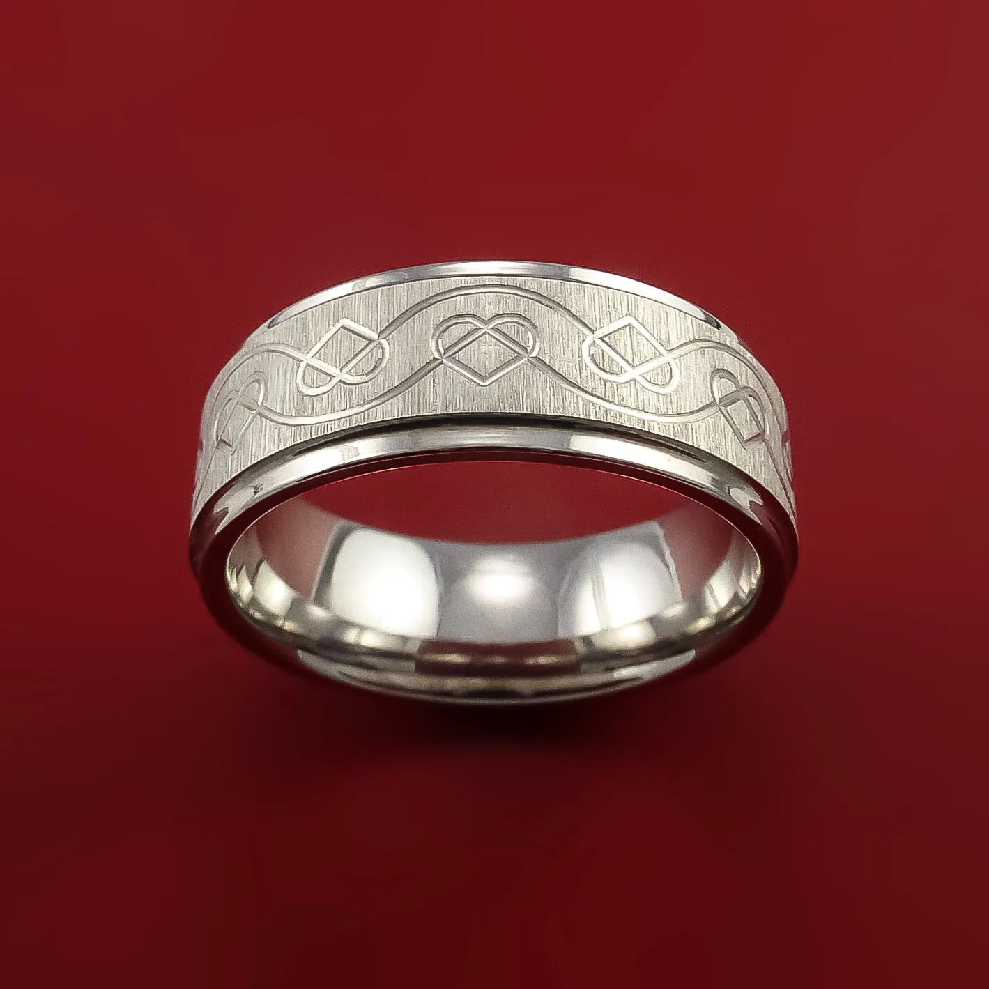 Titanium Celtic Heart Band