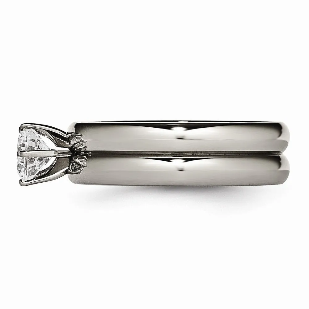 Titanium CZ Ring
