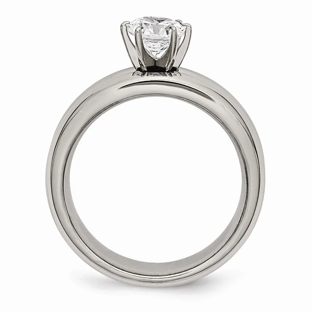 Titanium CZ Ring