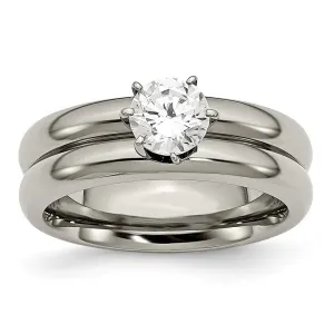 Titanium CZ Ring