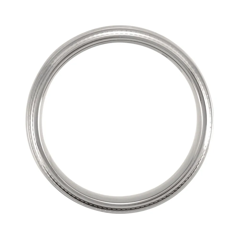 Titanium Double Milgrain Band, Size 9.5