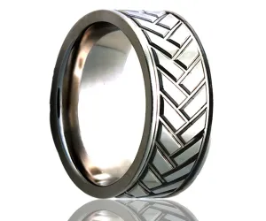 Titanium Flat Tire Track Milled Ring