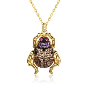 Trendy CZ Animal Frog Crystal Pendants necklace for Women Decoration Jewelry Clothes Accessories For Women