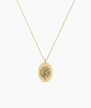 Tropical Monstera Leaf Pendant