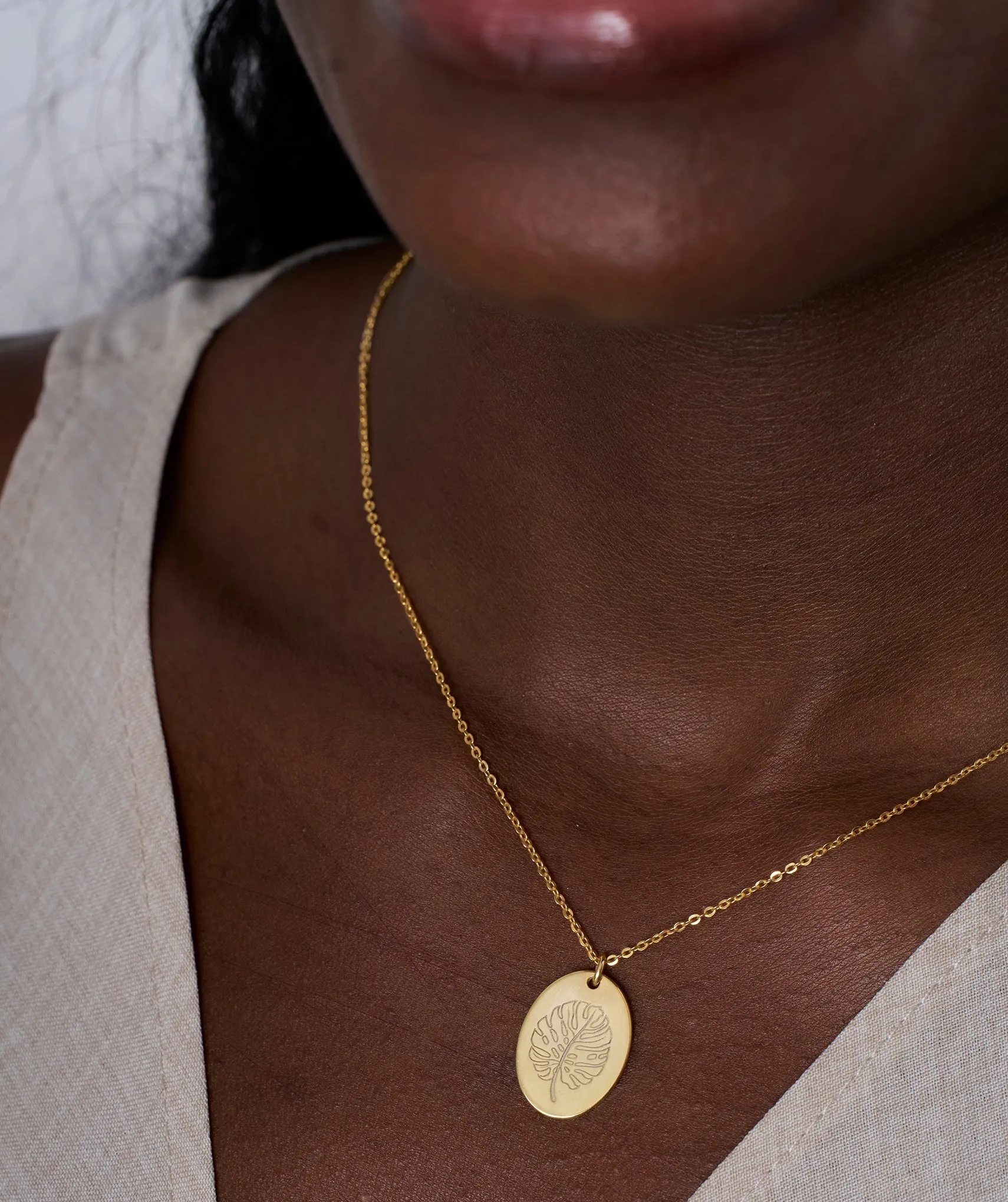 Tropical Monstera Leaf Pendant