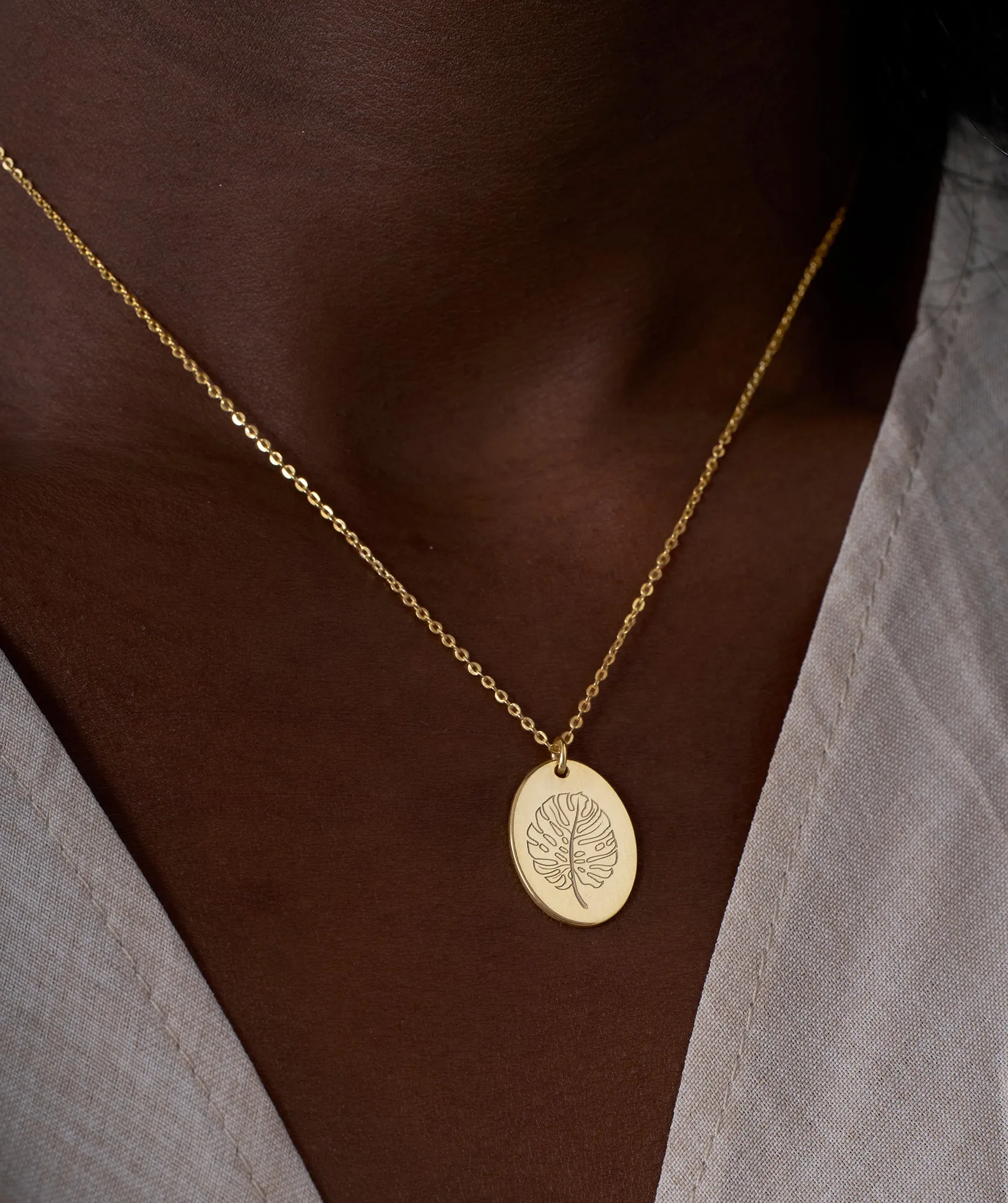 Tropical Monstera Leaf Pendant