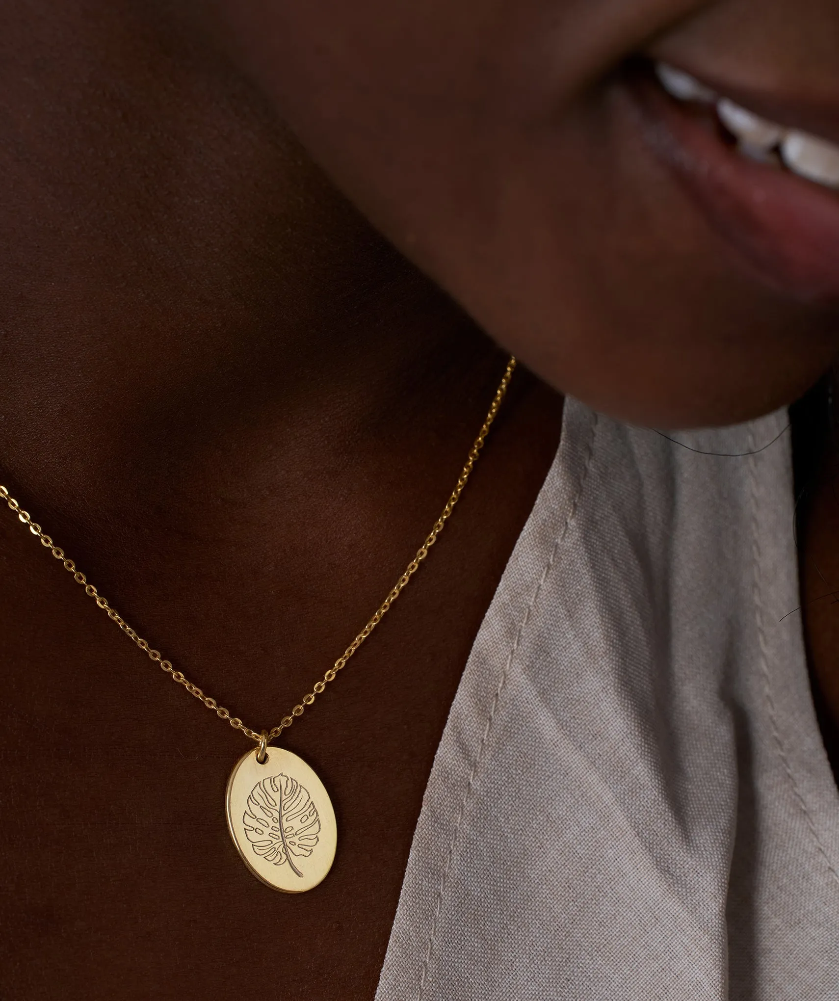 Tropical Monstera Leaf Pendant
