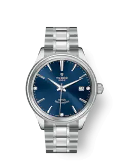 Tudor Style, Stainless Steel and Diamond-set, 38mm, Ref# M12500-0013