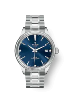 Tudor Style, Stainless Steel and Diamond-set, 38mm, Ref# M12500-0013