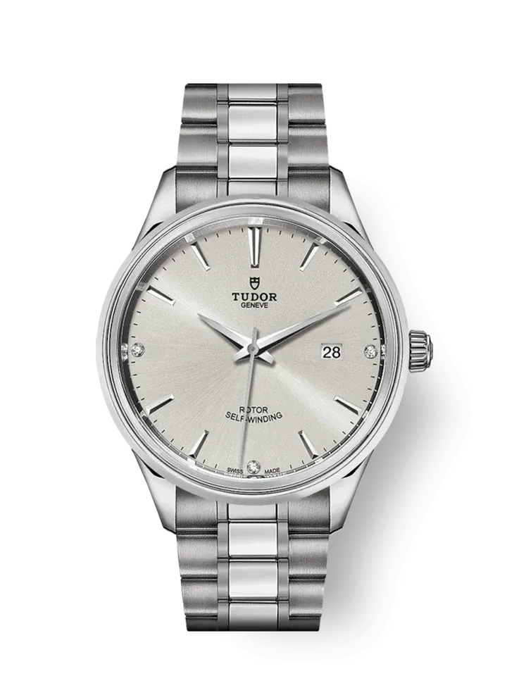 Tudor Style, Stainless Steel and Diamond-set, 41mm, Ref# M12700-0003