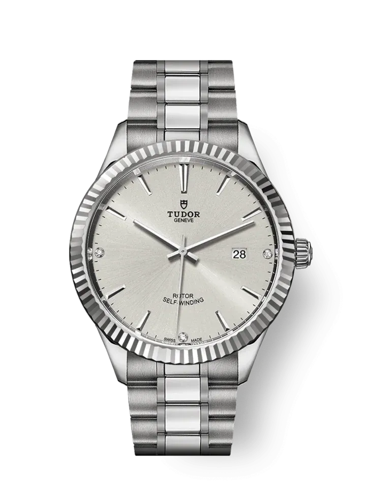 Tudor Style, Stainless Steel and Diamond-set, 41mm, Ref# M12710-0007