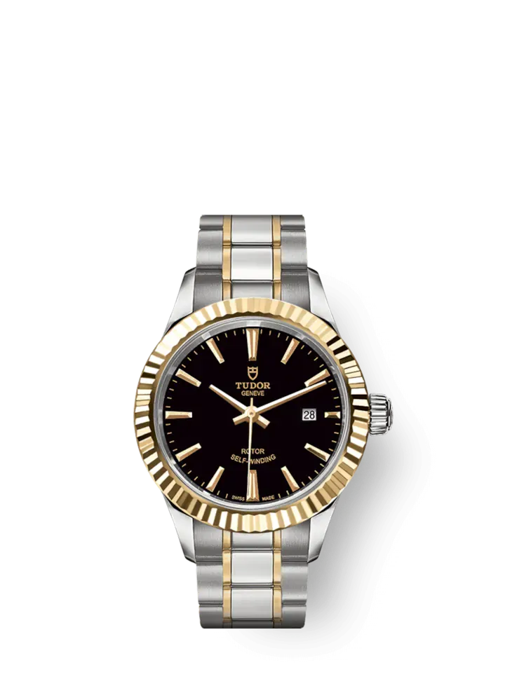 Tudor Style, Stainless Steel and Yellow Gold, 28mm, Ref# M12113-0005