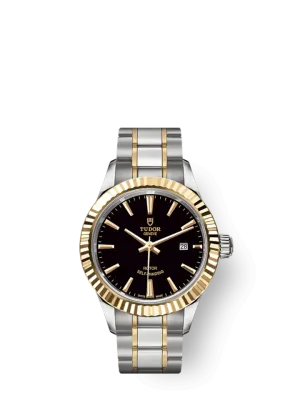 Tudor Style, Stainless Steel and Yellow Gold, 28mm, Ref# M12113-0005